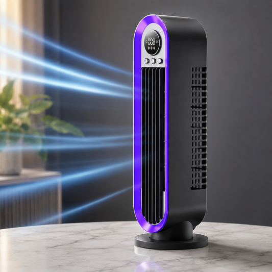 Tower Fan Whisper-Quiet USB Rechargeable Oscillating