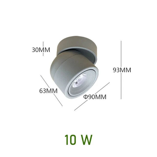 Track Spotlight Dimmable 340 Degree Rotation Selectable Color Temp