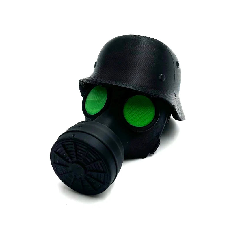 Trailer Hitch Cover Military Helmet Gas Mask Weatherproof PLA