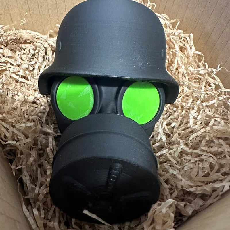 Trailer Hitch Cover Military Helmet Gas Mask Weatherproof PLA