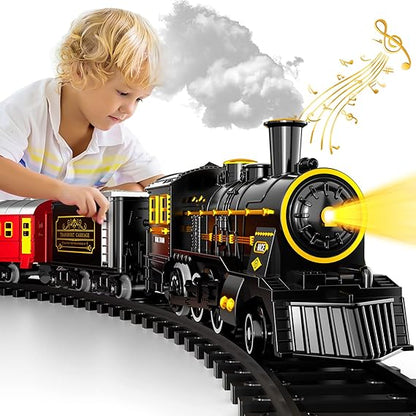 Train Set Battery Powered LED Headlights & Realistic Sound