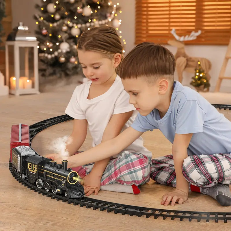 Train Set Battery Powered LED Headlights & Realistic Sound