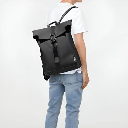 Travel Backpack Water-Repellent Oxford USB Charging Fits 15.6-Inch Laptop
