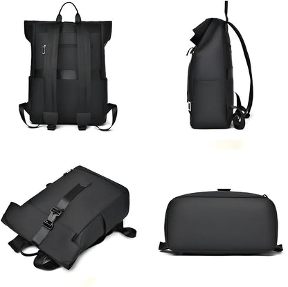 Travel Backpack Water-Repellent Oxford USB Charging Fits 15.6-Inch Laptop