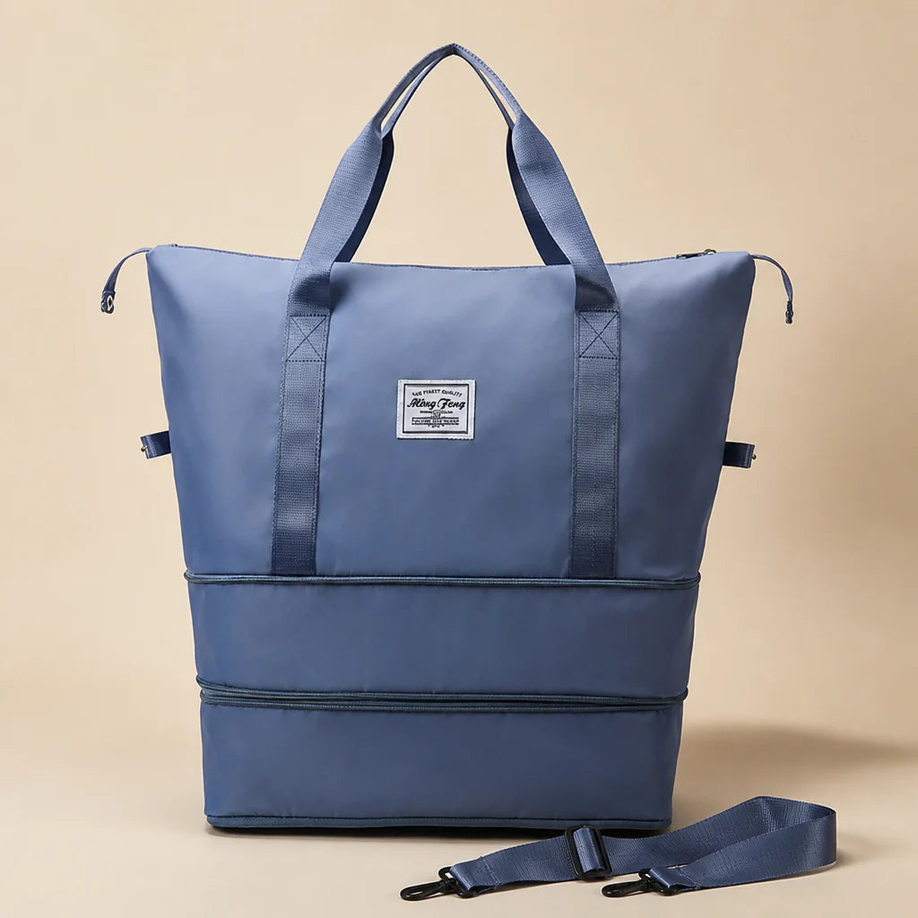 Travel Duffel Bag Wet Dry Compartment Removable Wheels