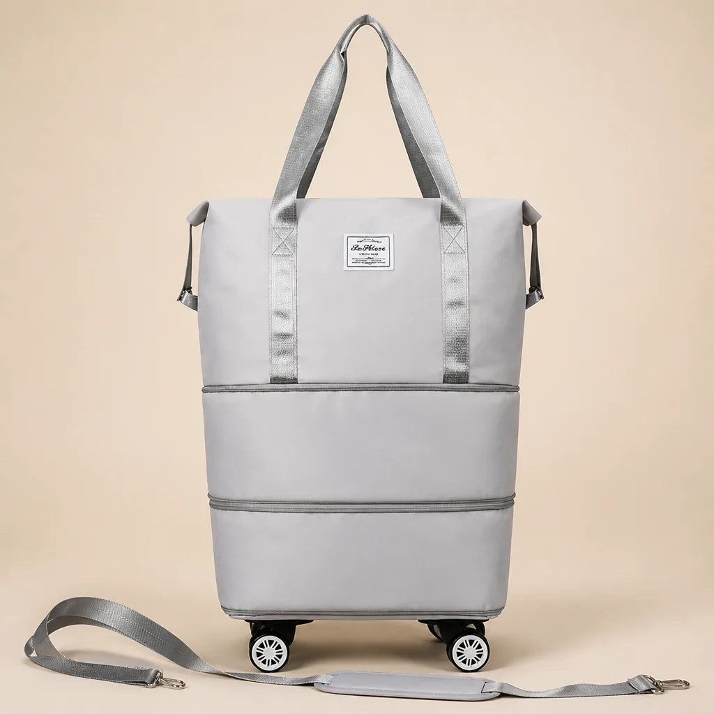Travel Duffel Bag Wet Dry Compartment Removable Wheels