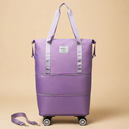 Travel Duffel Bag Wet Dry Compartment Removable Wheels