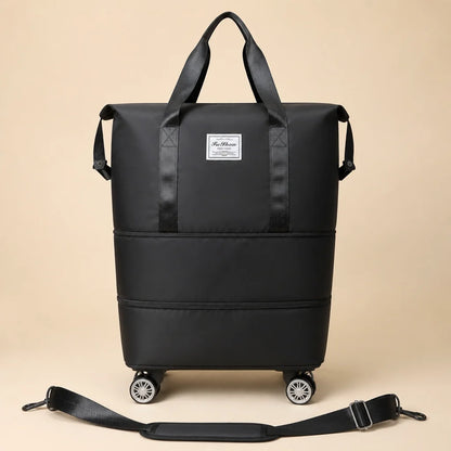 Travel Duffel Bag Wet Dry Compartment Removable Wheels