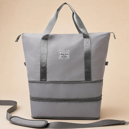 Travel Duffel Bag Wet Dry Compartment Removable Wheels