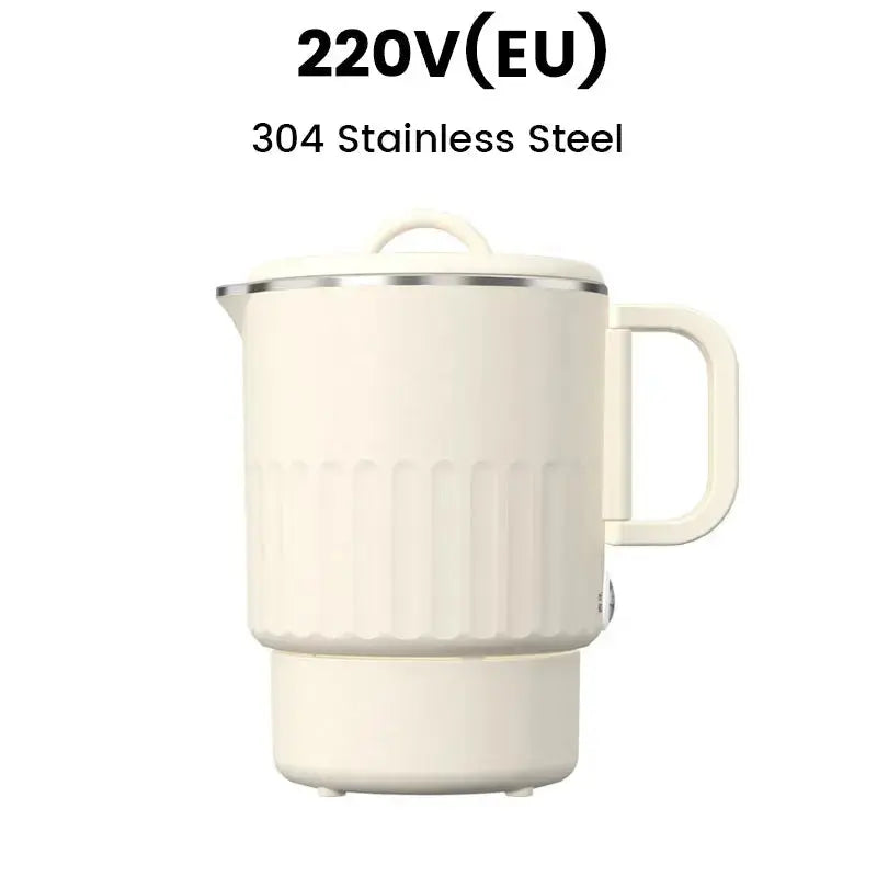 Travel Electric Kettle Foldable Double-Walled Stainless Steel 800ml