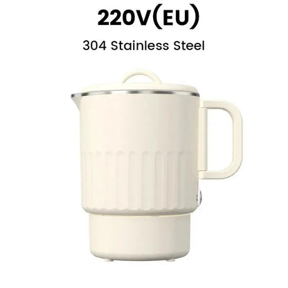 Travel Electric Kettle Foldable Double-Walled Stainless Steel 800ml