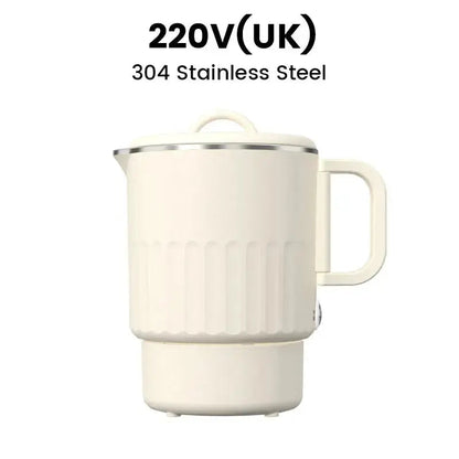 Travel Electric Kettle Foldable Double-Walled Stainless Steel 800ml