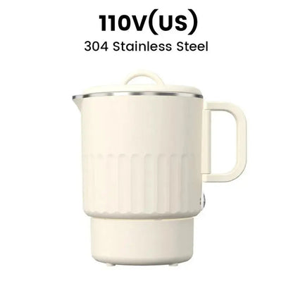 Travel Electric Kettle Foldable Double-Walled Stainless Steel 800ml