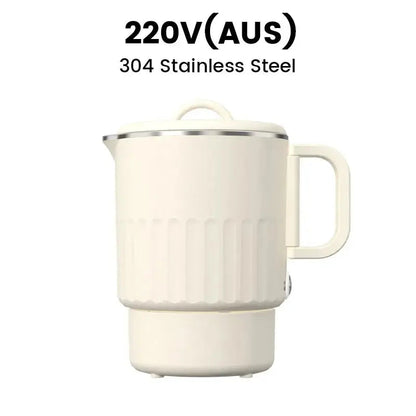Travel Electric Kettle Foldable Double-Walled Stainless Steel 800ml