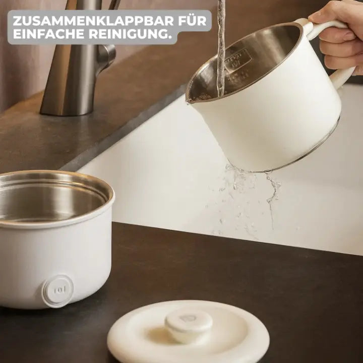 Travel Electric Kettle Foldable Double-Walled Stainless Steel 800ml