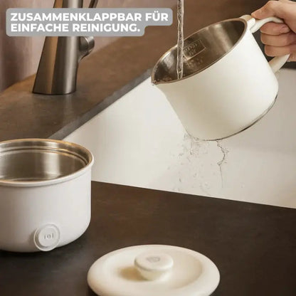 Travel Electric Kettle Foldable Double-Walled Stainless Steel 800ml