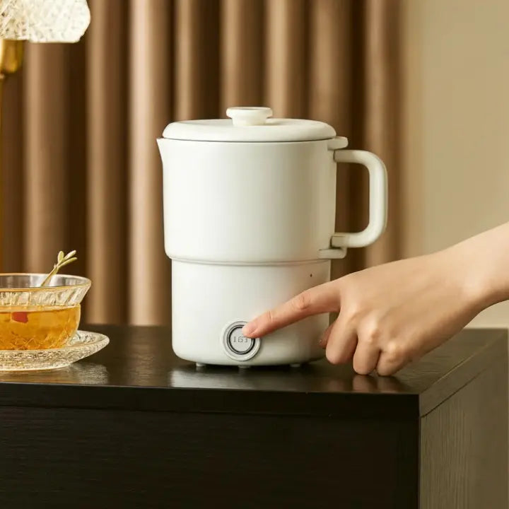 Travel Electric Kettle Foldable Double-Walled Stainless Steel 800ml