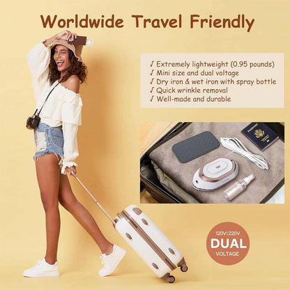 Travel Iron Compact Fast-Heat Dual Voltage