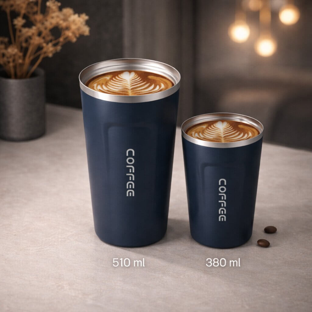Travel Mug Digital Temp Lid Leak-Proof Vacuum-Insulated