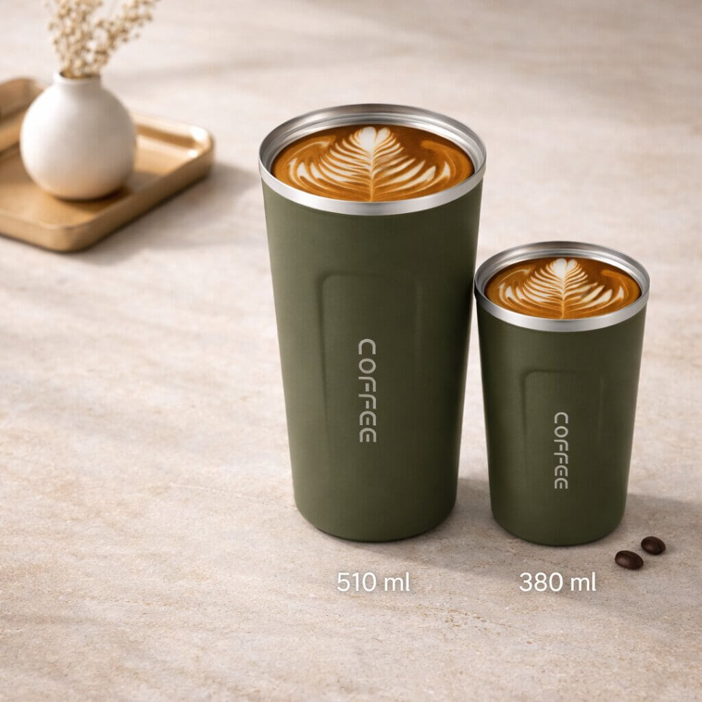Travel Mug Digital Temp Lid Leak-Proof Vacuum-Insulated