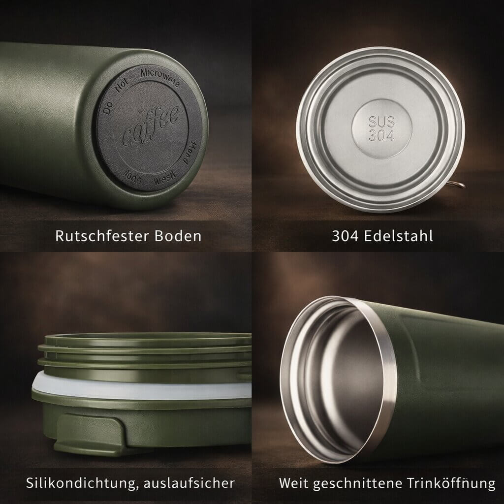 Travel Mug Digital Temp Lid Leak-Proof Vacuum-Insulated