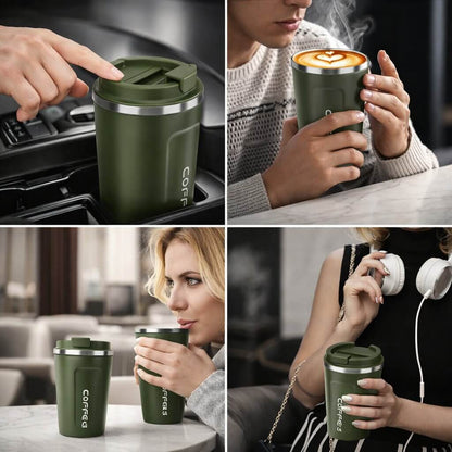 Travel Mug Digital Temp Lid Leak-Proof Vacuum-Insulated