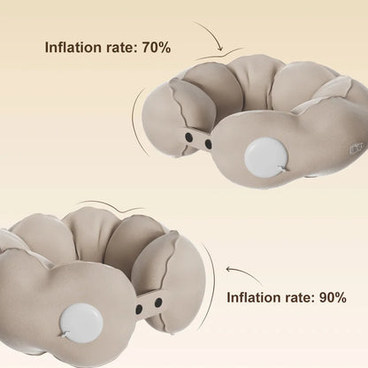 Travel Neck Pillow Built-In Pump & Adjustable Firmness