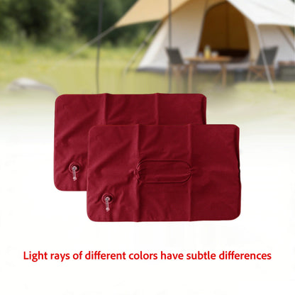 Travel Pillow Set Inflatable Neck & Lumbar Flocked
