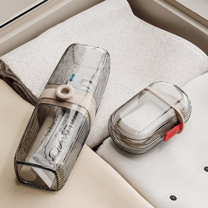 Travel Soap Case Transparent Drainage Grid & Leak-Proof Closure