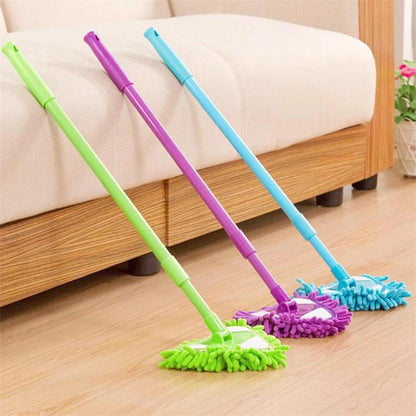 Triangle Floor Mop 180 Degree Rotating Head Chenille Pad
