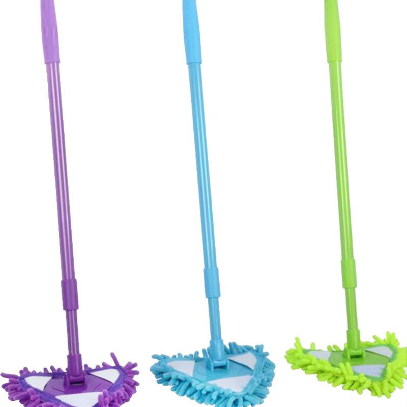 Triangle Floor Mop 180 Degree Rotating Head Chenille Pad