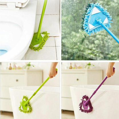 Triangle Floor Mop 180 Degree Rotating Head Chenille Pad