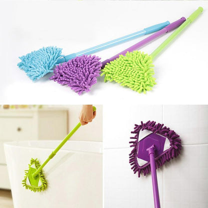 Triangle Floor Mop 180 Degree Rotating Head Chenille Pad
