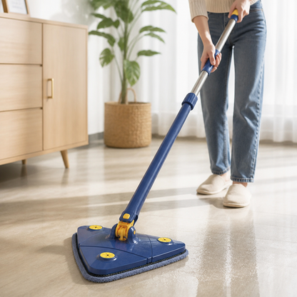 Triangle Mop 360° Rotating Self-Wringing & Telescopic Handle