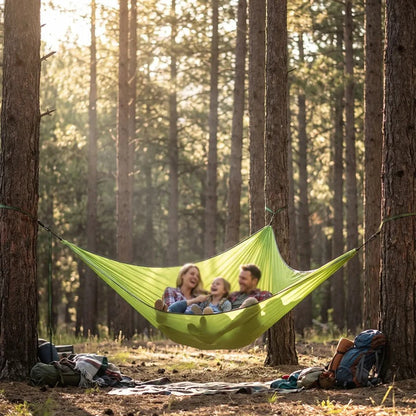 Triangular Camping Hammock 3-Point Nylon Seats Three