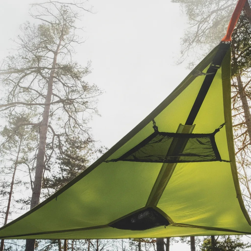 Triangular Camping Hammock 3-Point Nylon Seats Three