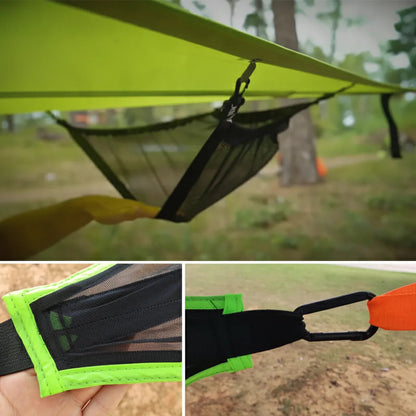 Triangular Camping Hammock 3-Point Nylon Seats Three