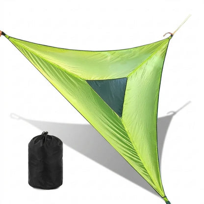Triangular Camping Hammock 3-Point Nylon Seats Three