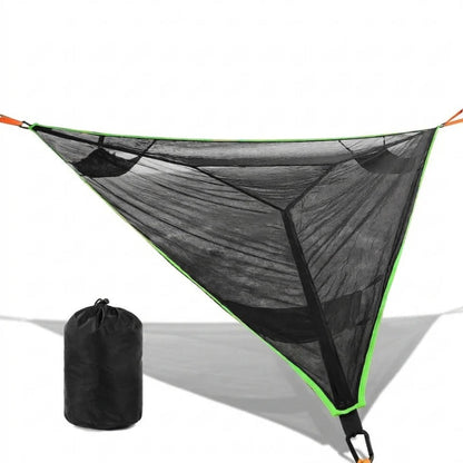 Triangular Camping Hammock 3-Point Nylon Seats Three