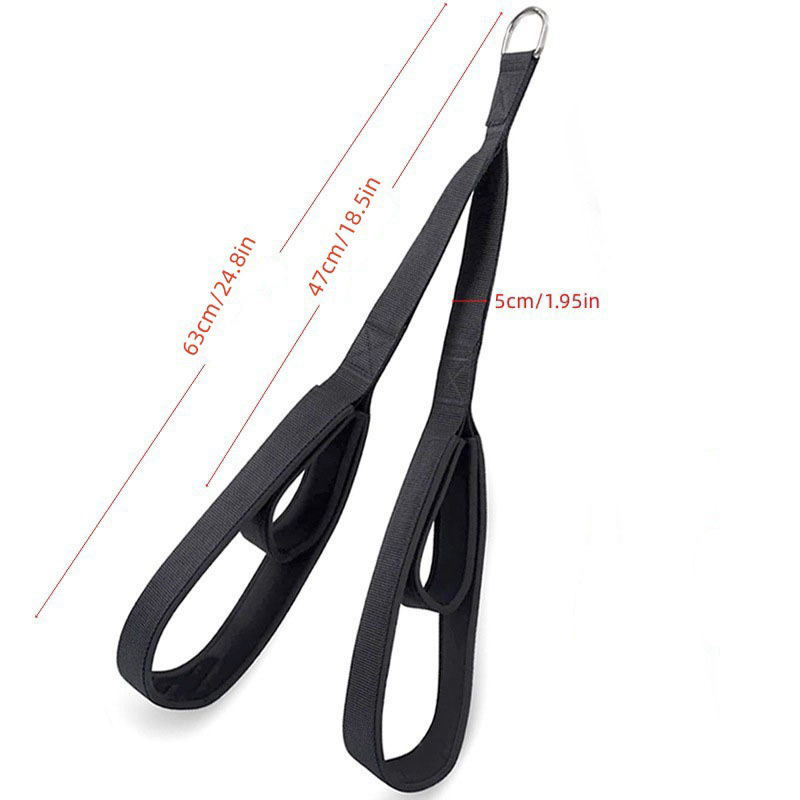 Tricep Rope Reinforced Steel D-Ring Ergonomic Non-Slip Handles