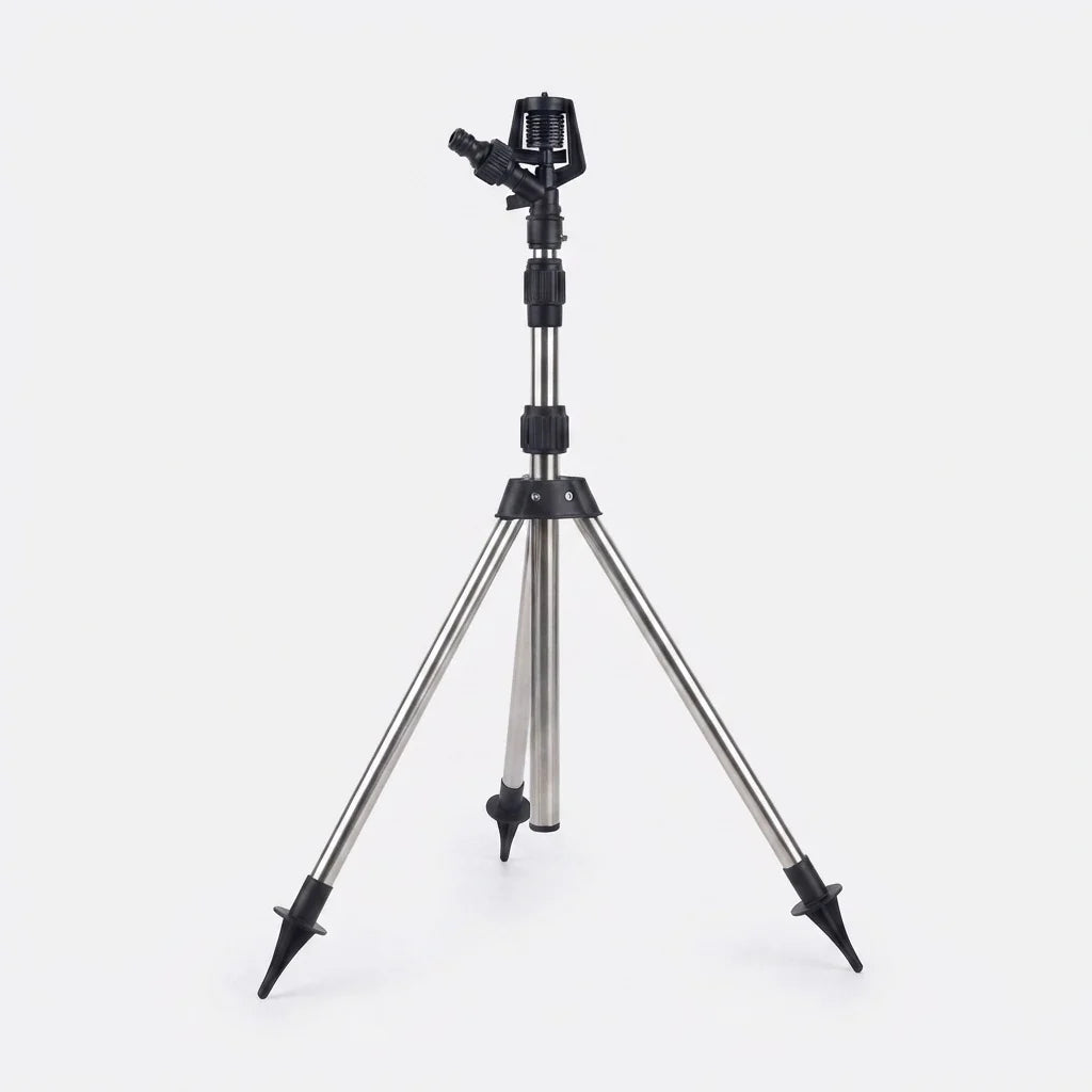 Tripod Sprinkler 360 Degree Rotating Height-Adjustable Stainless Steel