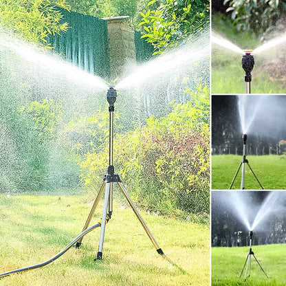 Tripod Sprinkler 360 Degree Rotating Height-Adjustable Stainless Steel
