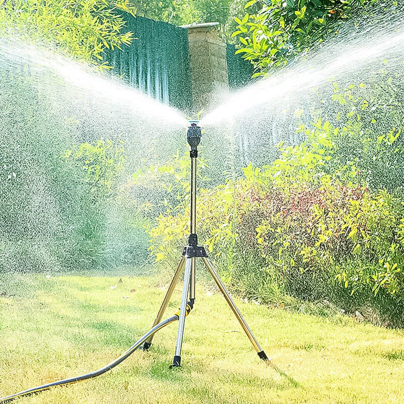 Tripod Sprinkler 360 Degree Rotating Height-Adjustable Stainless Steel
