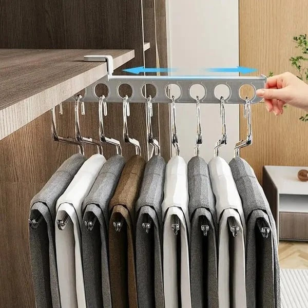 Trouser Rail Extendable Smooth Sliding Aluminum Holds 10 Garments