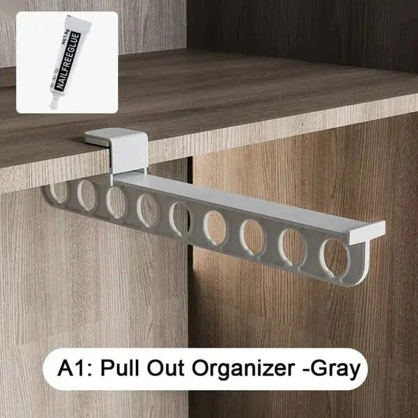 Trouser Rail Extendable Smooth Sliding Aluminum Holds 10 Garments
