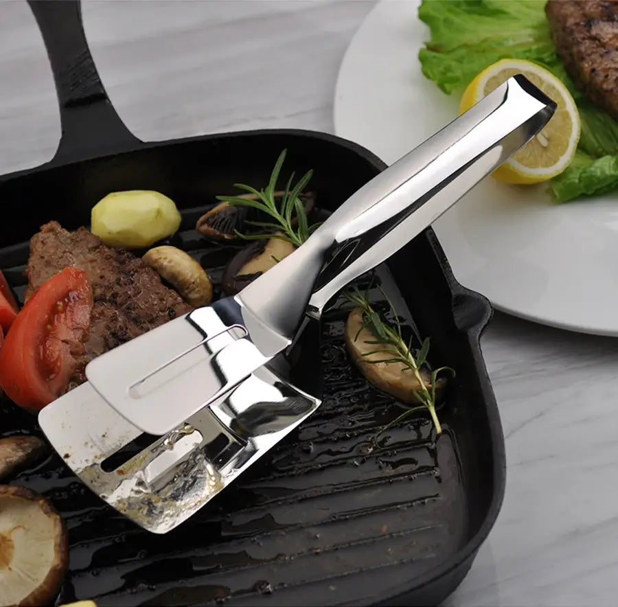 Turner & Tongs 2-in-1 Stainless Steel Slotted Head