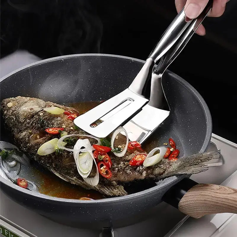 Turner & Tongs 2-in-1 Stainless Steel Slotted Head