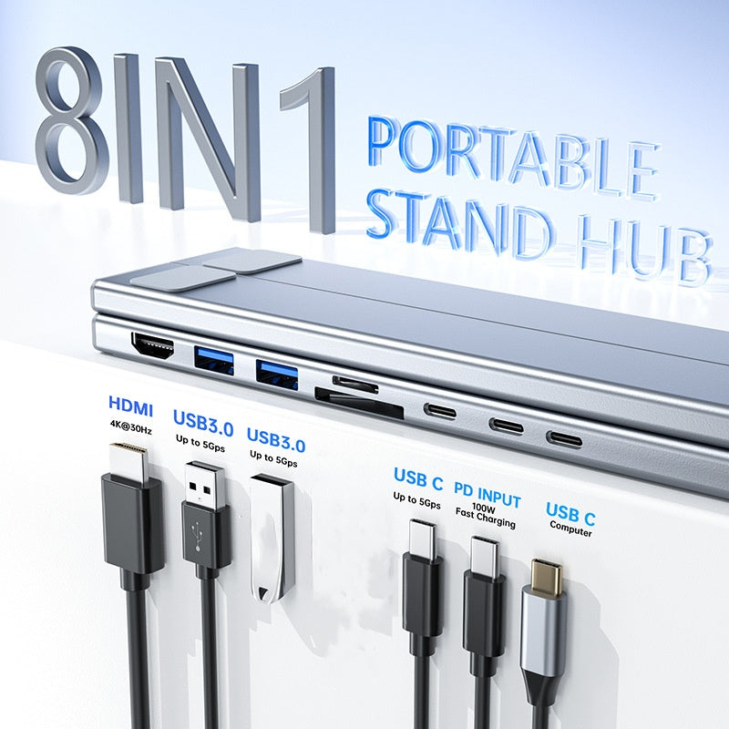 USB-C Docking Station Ergonomic Laptop Stand 4K HDMI