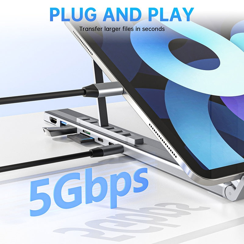 USB-C Docking Station Ergonomic Laptop Stand 4K HDMI