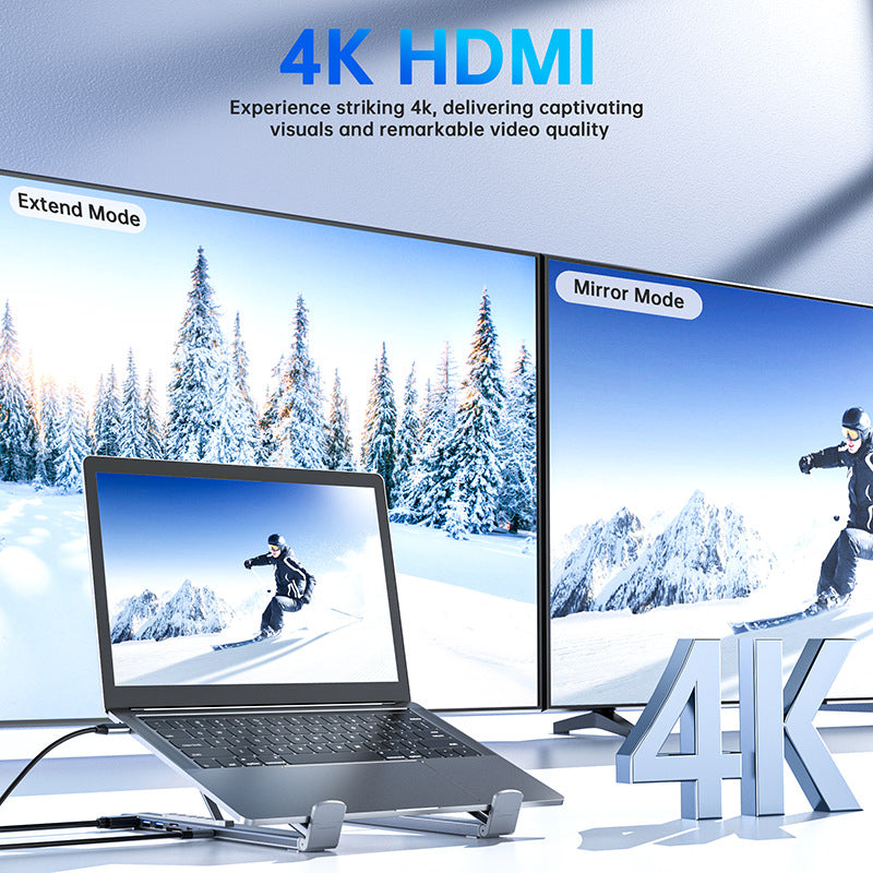 USB-C Docking Station Ergonomic Laptop Stand 4K HDMI